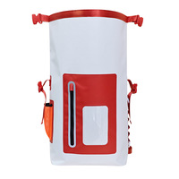 Sac à dos tactique imperméable en bâche PVC 500D de 30L avec logo client imprimé pour la randonnée, le camping et le kayak