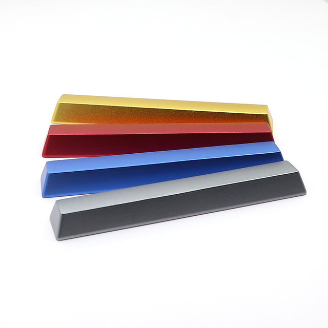 6.25U Aluminum Alloy CNC Anodic Oxidation Spacebar Key Caps OEM Profile Mechanical Keyboard Metal Blank Space Bar Keycap