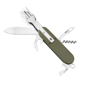 CT-8026-R New Outdoor Tool Spoon Fork Knife Portable Tableware Cutlery Set For Camping
