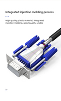 15 Pin Mfemale pria 1080p kabel Vga 3 + 4 3 + 2 Vga ke Vga dengan Ferrmale kualitas tinggi 1.5m 15m polibag putih Monitor komputer stok