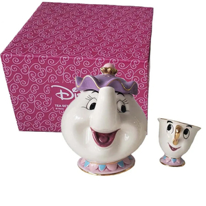 Cadeaux de remerciement d'anniversaire de Noël créatifs Service à thé en porcelaine 3D Beauty and the Beast avec <span class=keywords><strong>théière</strong></span> en céramique <span class=keywords><strong>et</strong></span> ensemble de tasses - Product Image 4