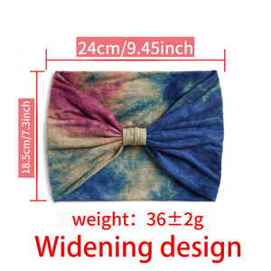 عصابة شعر نسائية بوهو كبيرة ، عصابة عمامة ، رياضة يوجا ، ملتوية ، ربطة رأس صبغ واسعة ، ربطة رأس للنساء - Product Image 3