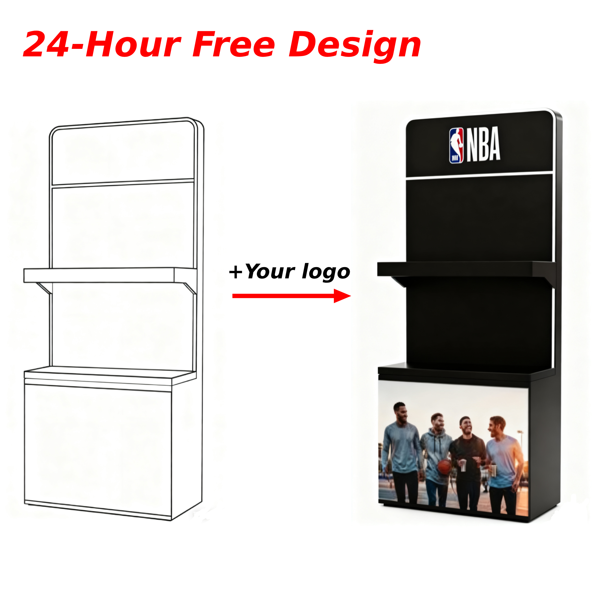 Apache Durable Custom Thermos Bottle Display Stand for Retail Shop Shelves for Supermarket for Sports Store — view 4