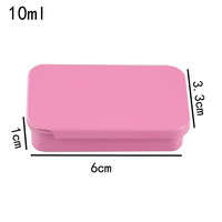 Boîte en métal aluminium rectangulaire petite de 10g 15g 20g pour pilules, baume, menthe, avec couvercle coulissant