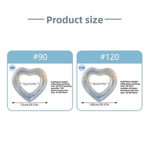 Bouée de natation gonflable en forme de cœur écologique pour adultes et enfants, en PVC, bouée de sauvetage sous les aisselles - Product Image 2