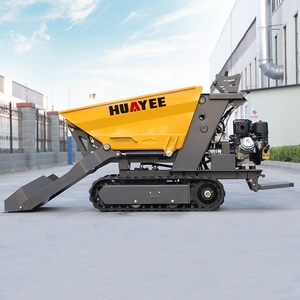 Mini-dumper sur chenilles robuste pour usage intensif, idéal pour le jardinage et l'agriculture, avec chargement automatique et système hydraulique - Product Image 3