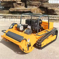 Tondeuse à fléaux 17 HP moteur Diesel petit Robot coupe-herbe largeur de coupe 800mm/1000mm/1200mm télécommande tondeuse à gazon sur chenilles