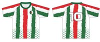 Maillot de foot personnalisé Algérie – Vert, rayures blanches et étoile rouge – Tenue de supporter