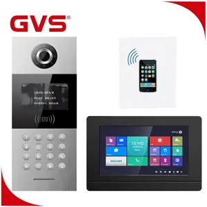 هاتف باب فيديو سلكي GVS 2 لنظام اتصال داخلي متعدد الشقق 7 بوصة نظام اتصال داخلي بجرس باب ملون للمنزل