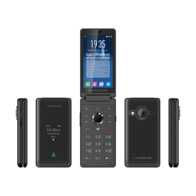 Flip Dual-screen Mobile Phone, Equipped with 4G 4GB+64GB or 6GB+128GB Storage, 4.1-inch HD Screen + 2.0-inch Kosher Phone