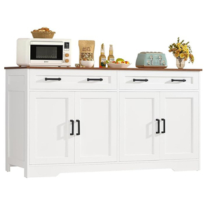 <span class=keywords><strong>Buffet</strong></span> de salle à manger sur mesure, <span class=keywords><strong>buffet</strong></span> en bois laqué brillant avec vitrine intégrée - Product Image 1