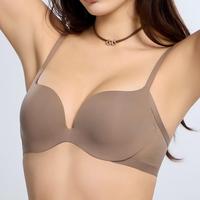 Soutien-gorge balconnet sans armatures à imprimé léopard, légèrement rembourré, confortable, super push-up, pour femme, 1 pièce