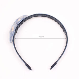 Hot New Classic Fabric Lattice Polka Dot Bow Diadema Banda para el cabello para niñas Accesorios para el cabello para niños Sombreros <span class=keywords><strong>en</strong></span> venta - Product Image 2