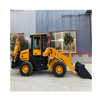 Mesin ekskavator backhoe beroda 4x4 ZT388H dengan AC, mesin pemuat backhoe
