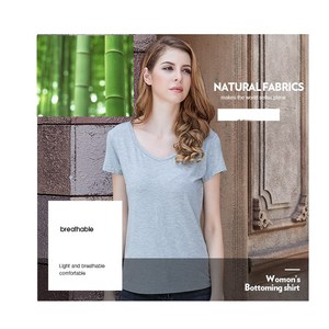 Organic Bamboo Short Sleeve V Neck Ladies Plain T <strong>Shirt</strong> Tops Women <strong>White</strong> Bottom T <strong>Shirts</strong> Custom Printed t <strong>Shirt</strong> Woman Bamboo - Product Image 1