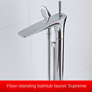 Robinet <span class=keywords><strong>de</strong></span> baignoire sur pied en laiton Robinet d'<span class=keywords><strong>eau</strong></span> chaude et froide Robinet en <span class=keywords><strong>bois</strong></span> Robinet <span class=keywords><strong>de</strong></span> douche vertical pour baignoire - Product Image 2