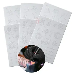 Newest Arrival Double Sides Pre-stenciled Fine Line Tattoo Practice Skin Tattoo Practice Latex for Tiny Tattoo