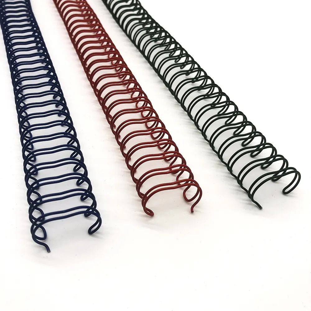 Spiral binding ring twin nylon coated steel metal o bending coil spines binding double loop wire for book