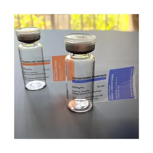 Vial Label 301-Etiquetas de vial transparentes de 10ml farmacéuticas de diseño gratuito para esteroides anabólicos