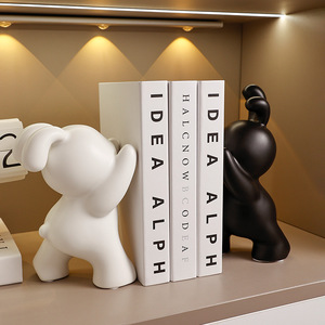 Ornements d'étagère en céramique de <span class=keywords><strong>lapin</strong></span> Design Art déco armoires à vin salon dessus de table supports à livres décorations pour la maison cadeaux mignons - Product Image 4