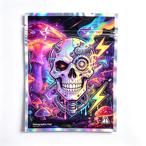 Bolsa Plana de Mylar Termosellable Personalizada OEM con Borde Holográfico para Muestras de Diseño Artístico, Paquetes de Dulces, Coleccionables y Artículos de Boutique - Product Image 2