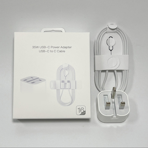 Adaptador PD de 35W QC3.0 USB Tipo C, <span class=keywords><strong>Cargador</strong></span> Rápido con Enchufe EU/US/UK, Cable de Carga USB C para <span class=keywords><strong>iPhone</strong></span> 14, 15, 16, 17, 18, 13 Pro Max - Product Image 4