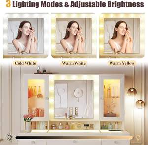 Mesa de Maquiagem Moderna Grande Branca WenFeng OEM/ODM, 4 Armários de Vidro de Alta Transparência e 3 Gavetas de Armazenamento para Hotel e Casa - Product Image 3