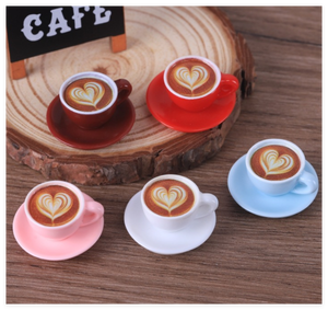 Trẻ em thu nhỏ Đối tượng cốc cà phê nhựa Mặt dây chuyền quyến rũ Minis Mỹ Đồ Uống đậu tấm nhỏ Mug Dollhouse nhà bếp trẻ em chơi - Product Image 6
