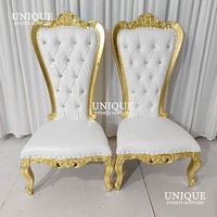Luxus Royal Gold High Back Throne Stuhl Sofa für Erwachsene für Hotel Villa Vermietungen Party Esszimmer möbel für Wohnzimmer Schlafzimmer