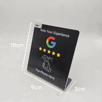 Support d'affichage NFC 13,56 MHz personnalisable sans contact avec code QR pour les avis Google, étanche en PVC