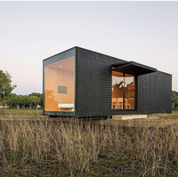 Conteneur à structure en acier, design moderne, acier préfabriqué de luxe