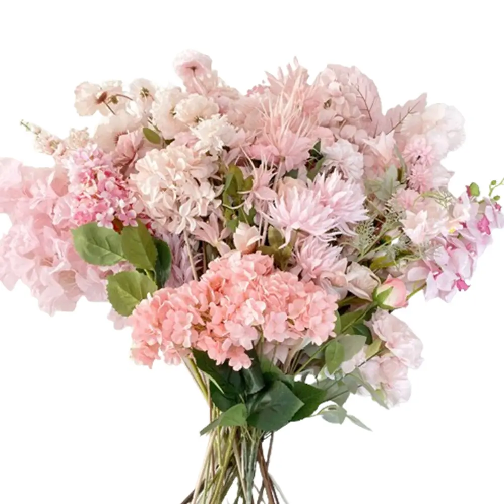 ดอกไม้ประดิษฐ์สำหรับตกแต่งดอกไม้ดอกไม้สีชมพูสำหรับงานแต่งงาน