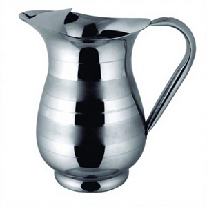Jarra de diamante con tecnología plateada Jarra de agua de acero inoxidable para beber de una sola pared clásica - Product Image 1