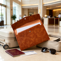 Porte-documents en cuir PU personnalisé avec initiales WL CC, imprimé à la main en sérigraphie, porte-documents A4 personnalisé, étui à documents durable