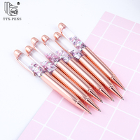 TTX stylos à bille de sport Logo personnalisé nouveau Design or Rose feuille liquide flottant bricolage stylos à paillettes pour la Promotion de cadeaux
