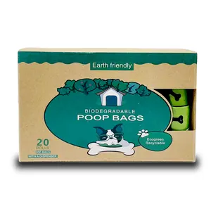20 rolls in a box Compostable Pet Waste bag Biodegradable Dog Poop Bag Pet Waste Bag