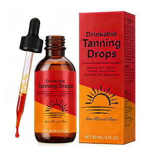 Private Label Sunless Tanning <b>Drop</b> Self Tanning <b>Drops</b> Face Beta-carotene Sun-Free Tanning <b>Drops</b> <b>Bronzing</b> Tanner Drink - Product Image 1