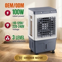Ventilateur rafraîchisseur d'air évaporatif portable à économie d'énergie avec télécommande, minuterie et humidificateur pour chambre et maison