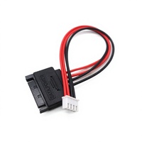 Cable de Alimentación para Disco Duro de Ordenador, OEM de Fábrica, SATA 15PIN Hembra XH 2.54, Terminal Pequeño de 4PIN, para Carcasa de Alimentación