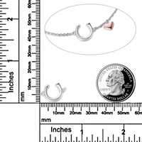 Cheville ajustable en argent sterling 925 avec breloque cœur fer à cheval, bijou porte-bonheur animalier pour femme, vente en gros