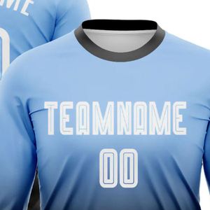 High Quality Mens Fade Color <b>Long</b> Sleeve Soccer Jersey Football Practice <b>Match</b> Shirt Breathable Sports Uniform for Men Teams - Product Image 4