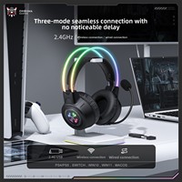 ONIKUMA GT889 Headset Gaming Tri-Mode BT 5.4 2.4G Kabel RGB Headband 60 Jam Waktu Bermain Mikrofon Peredam Kebisingan untuk PC PS5