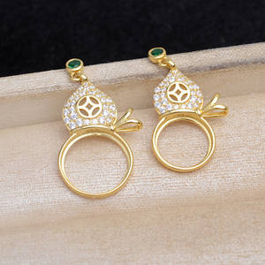 Bolsa de Accesorios de Plata 925 para DIY con Colgante de Calabaza, Soporte Vacío para Perlas Mabe de 13.1-13.3 mm, Perlas Sueltas Mabe de 10.8-11 mm, 5896 - Product Image 3