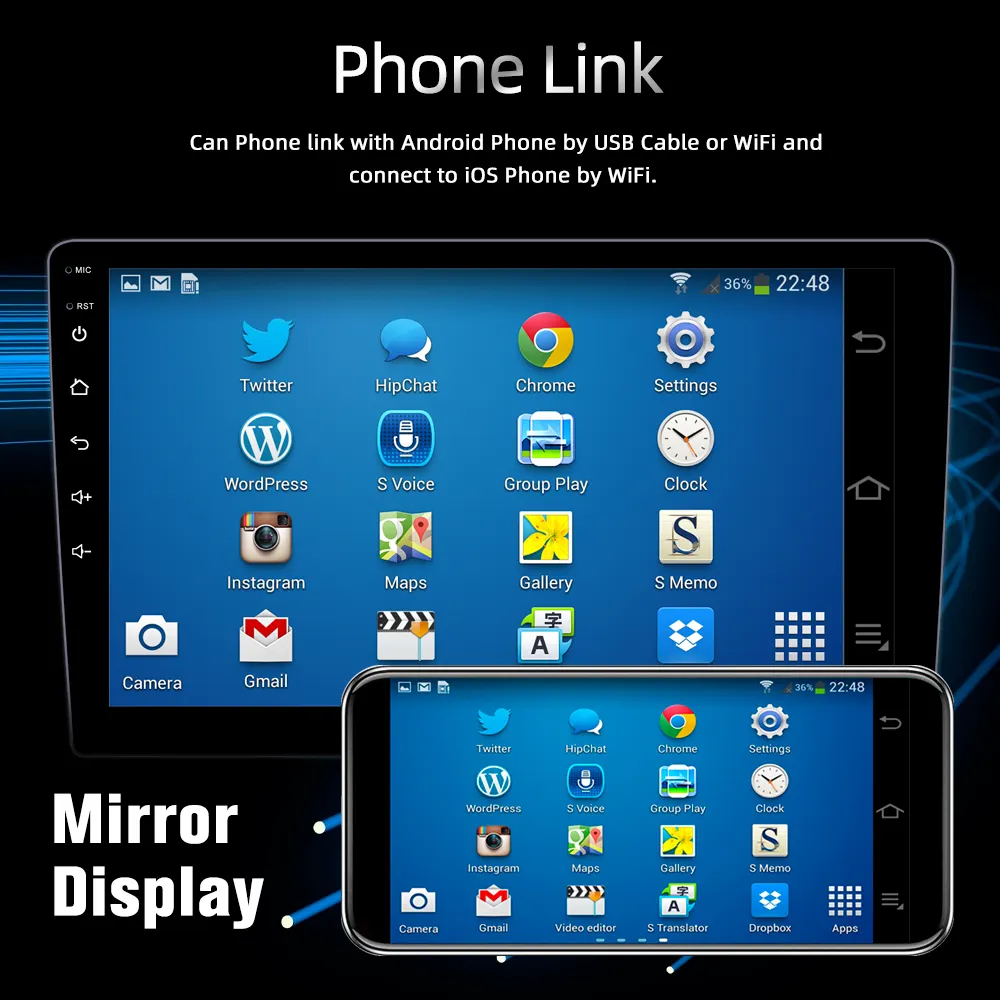 7 9 10 inç 2din dokunmatik ekran android araba radyo araba gps navigasyon multimedya video oynatıcı