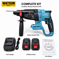 Perceuse à percussion rotative sans fil avec batterie au lithium, kit complet avec 2 batteries et chargeur, fabrication OEM/ODM, vente en gros