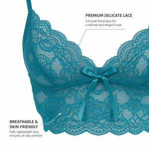 <span class=keywords><strong>Pigiama</strong></span> <span class=keywords><strong>Estivo</strong></span> Sexy in Pizzo per Donne, Set Due Pezzi con Stampa Floreale in Raso, Reggiseno e Pantaloncini, Asciugatura Rapida - Product Image 4