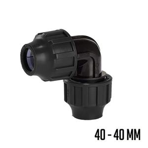 Codo 90 - 40/40 mm de polipropileno, ideal para conexiones en tuberías, resistente a la corrosión y fácil de instalar. - Product Image 1