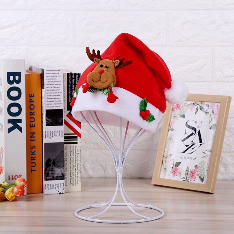 Фетровая ткань Санта-олень Снеговик Рождественская шляпа для вечеринки