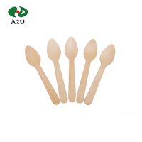 Couverts en bois A2U, biodégradables, jetables, petites cuillères en bois pour le thé, mini cuillères en bois pour enfants