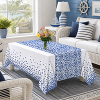 Nappe rectangulaire jetable moderne en PEVA imperméable de marque pour hôtels, pique-niques et fêtes